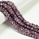 Charoite Purple Jasper Faceted Cube Beads Size 6.5-7mm 15.5'' Strand