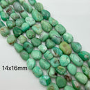 Natural Chrysoprase Pebble Nugget Chunk Beads 12x15mm 14x16mm 15x18mm 15.5" Strd