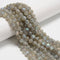 Grade A Natural Gray Labradorite Smooth Round Beads Size 6mm 8mm 15.5'' Strand
