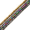 Gray Gold/Silver/Rainbow Plated Hematite Faceted Cube Beads 5mm 15.5'' Strand