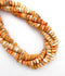Spiny Oyster with Turquoise Smooth Rondelle Beads Size 4x6mm 4x8mm 16'' Strand