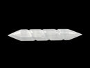 Natural Selenite Crystal Double Points Spiral Charging Wand Size 1"x6" Inches