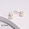 White Fresh Water Pearl Earrings with 925 Silver Stud 6-7mm 7-8mm 1 Pair Per Bag