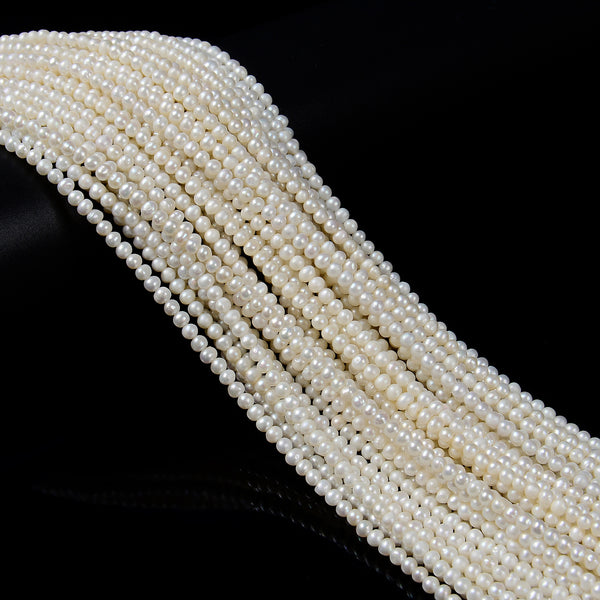 Fresh Water Pearl Off Round Beads Size 3-3.5mm 15.5'' Strand