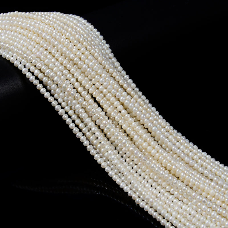 Fresh Water Pearl Off Round Beads Size 3-3.5mm 15.5'' Strand