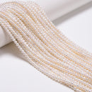 Natural White Fresh Water Pearl Potato Shape Beads Size 3.5-4mm 15" Strand