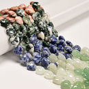 04 Gradient Multi-color Gemstone Smooth Heart Shape Beads Size 12mm 15.5'' Strd