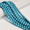 Natural Mohave Copper Blue Turquoise Smooth Round Beads 6mm 8mm 10mm 15.5'' Strd