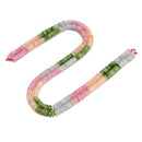 Gradient Morganite Color Dyed Jade Smooth Rondelle Beads Size 2x6mm 15" Strand