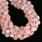 Natural Rose Quartz Faceted Hexagon Shape Beads Size 12mm 15.5'' Strand