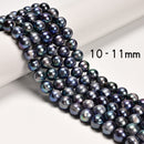 Grade A Peacock Fresh Water Pearl Potato Beads 7.5-8mm 8-9mm 9-10mm 14.5''Strand