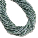 Natural Jadeite Jade Bamboo Tube Shape Beads Size 4x6mm 15" Strand