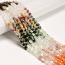 21 Multi-color Gemstone Smooth Cube Shape Beads Size 4mm 15" Strand
