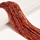 Hessonite Orange Cubic Zirconia Faceted Cube Beads Size 2-2.5mm 15.5'' Strand