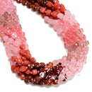04 Gradient Multi-color Gemstone Faceted Cube Beads Size 6-7mm 15" Strand