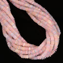 Multicolor Morganite Color Dyed Jade Smooth Rondelle Beads 2x6mm 15.5" Strand