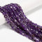 Natural Dark Amethyst Faceted Oval Beads Size 8x10mm 15.5'' Strand