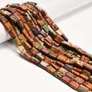 Natural Red Creek Jasper Flat Rectangle Shape Beads 10x14mm 12x16mm 15.5" Strand