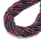Natural Gradient Ruby & Sapphire Faceted Round Beads Size 3mm 4mm 15.5'' Strand