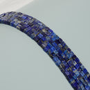 Natural Lapis Smooth Cube Beads Size 4mm 15.5'' Strand