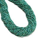 Natural Blue Green Turquoise Smooth Round Beads Size 2mm 15.5" Strand