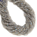 Natural Labradorite Faceted Rondelle Beads Size 3x4mm 15.5" Strand