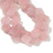 Natural Rose Quartz Four Clover Leaf Beads Size 18mm 15.5'' Strand