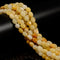 Natural Yellow Jade Pebble Nugget Beads Size 8x10mm 15.5'' Strand