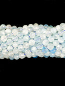 Natural Aquamarine Faceted Round Beads Size 5.5mm 15.5" Strand