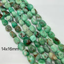 Natural Chrysoprase Pebble Nugget Chunk Beads 12x15mm 14x16mm 15x18mm 15.5" Strd