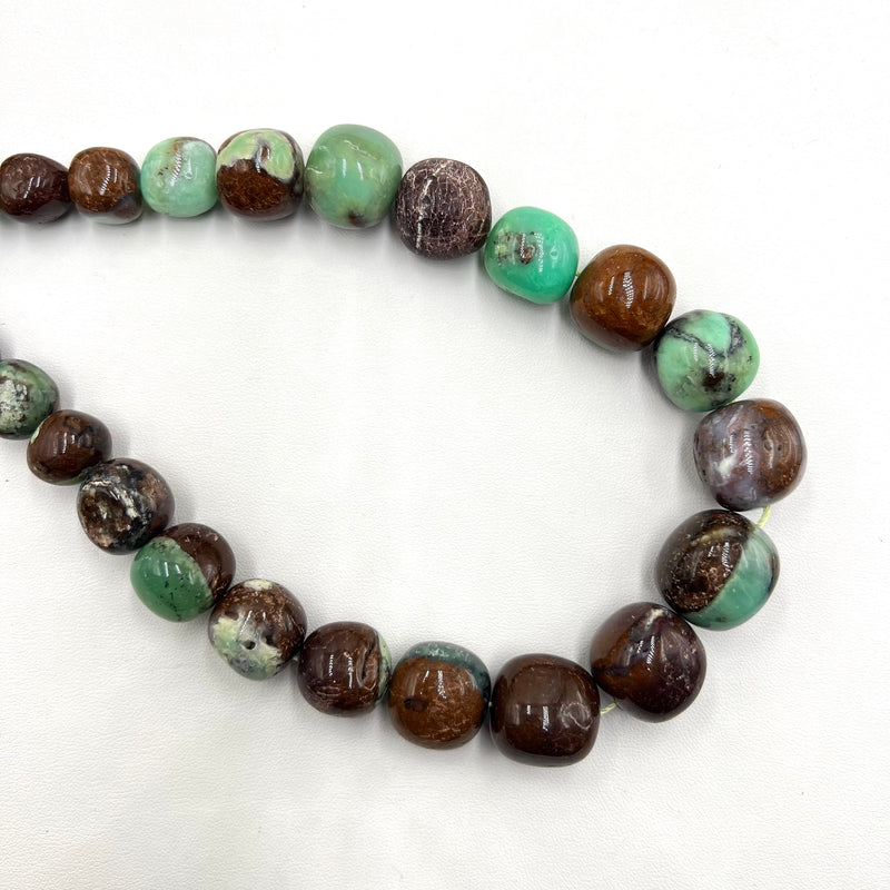 Natural Chrysoprase Graduated Smooth Off Round Beads Size 10-20mm 16'' Strand