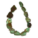 Graduated Natural Turquoise Freeform Slab Slice Beads 15x20-30x40mm 15.5" Strand