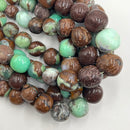 Natural Chrysoprase Graduated Smooth Off Round Beads Size 10-20mm 16'' Strand