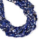 Natural Sodalite Faceted Rectangle Beads Size 8x10mm 15.5'' Strand