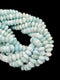 High Quality Natural Larimar Faceted Rondelle Beads Size 4x7.5mm 15.5'' Strand