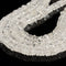 Clear Quartz Center Drill Pebble Nugget Slice Beads Size 3-5 x10-12mm 15.5'' Str