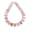 Graduated Pink Opal Faceted Trapezoid Shape Beads Size 13x18-15x20mm 15.5'' Strd