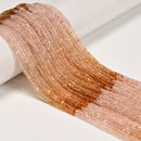 Natural Gradient Citrine Faceted Cube Beads Size 2mm 15.5" Strand