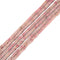 Natural Pink Petrified Rhodonite Smooth Cube Beads Size 4mm 15.5'' Strand