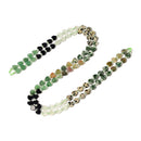 Mix Styles Gradient Multi-color Gemstone Flat Heart Shape Beads 6mm 15" Strand