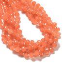 Red Aventurine Color Dyed Jade Faceted Rondelle Beads Size 6x8mm 15.5'' Strand