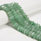 Green Aventurine Center Drill Hard Cut Faceted Square Beads 8x12mm 15.5'' Strd