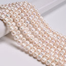 Natural White Fresh Water Pearl Off Round Shape Beads Size 10-11mm 15.5" Strand