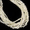 Iridescent White Mother of Pearl MOP Shell Moon Shape Beads 6mm 15.5" Strand
