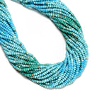 Gradient Turquoise Faceted Rondelle Beads Size 2x3mm 3x4mm 15'' Strand