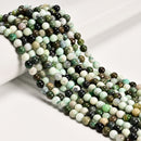 Natural Multi-color Jade Smooth Round Beads Size 6mm 8mm 10mm 15.5'' Strand