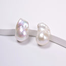 Fresh Water Pearl Baroque Shape Undrilled Beads Size 15x20mm Sold Per Pair