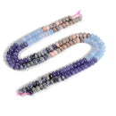 03-Multi-color Gemstone Smooth Rondelle Beads Size 5x8mm 15.5'' Strand