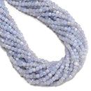 Natural Blue Lace Agate Faceted Cube Beads Size 4mm 15" Strand