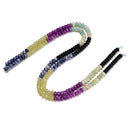 09 Gradient Multi-color Gemstone Smooth Rondelle Beads Size 4x6mm 15.5" Strand